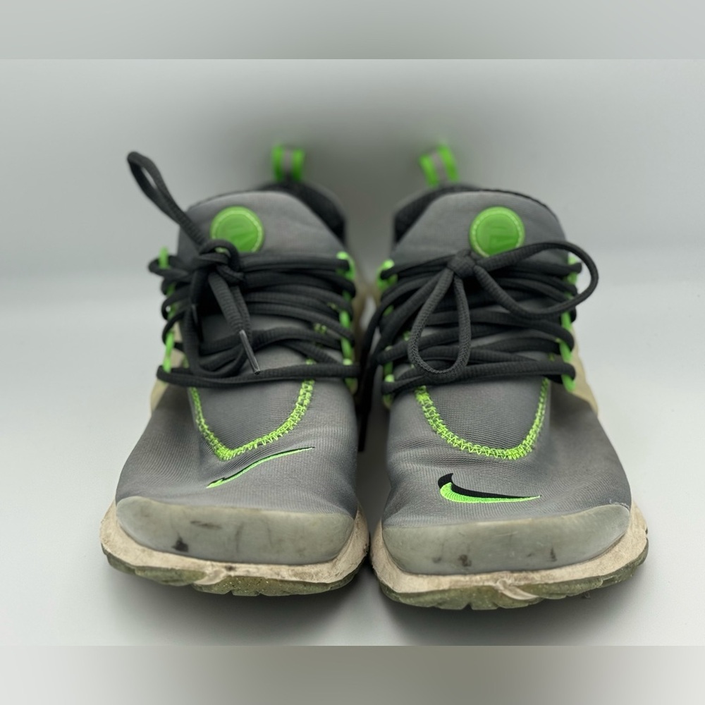 Nike Gray and Green Sneakers with Neon Accents